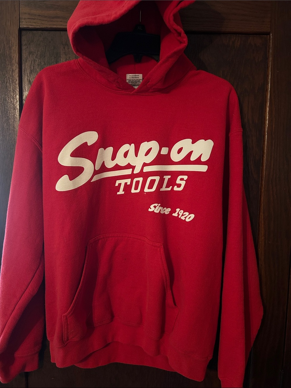 Red Logo Hooded Sweatshirt